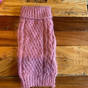 Cozy Pink Knitted Dog Sweater